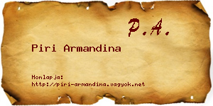 Piri Armandina névjegykártya
